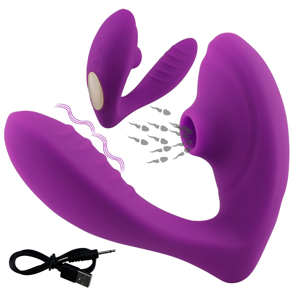 Dildo/Clit Sucker & Vibrator Combo